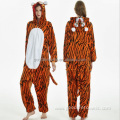 cute woman flannel one piece hooded pajamas sleepwear